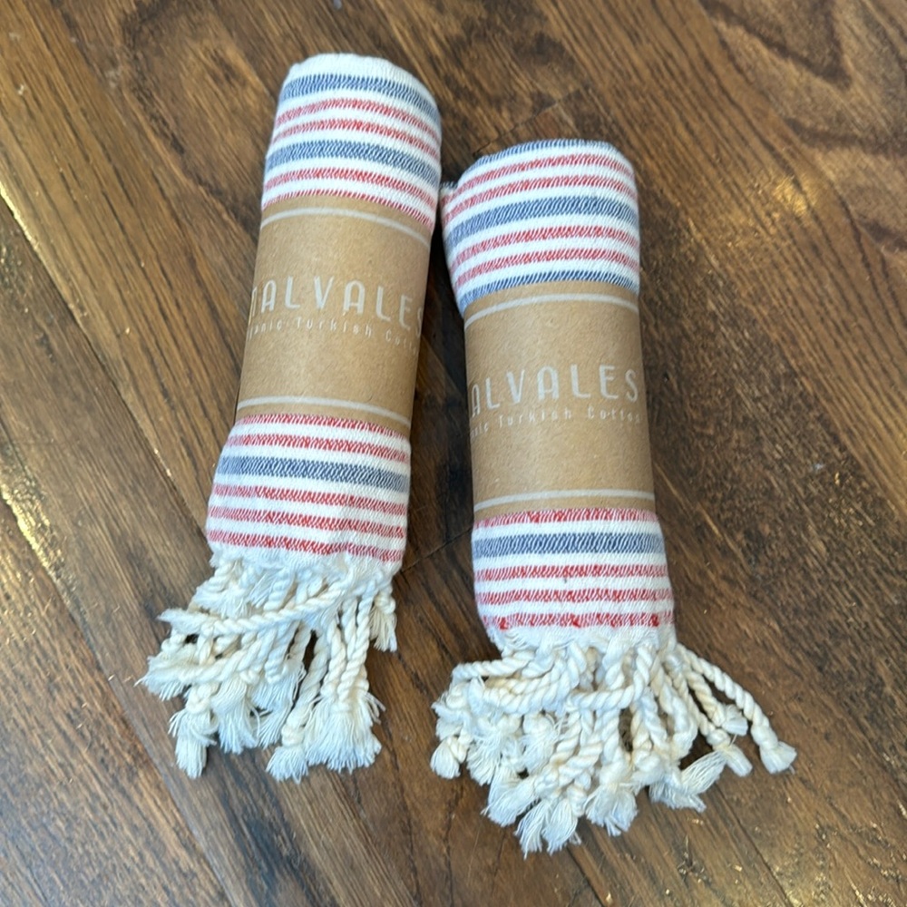 Malvales Organic Turkish Cotton Table Runner Set of 2